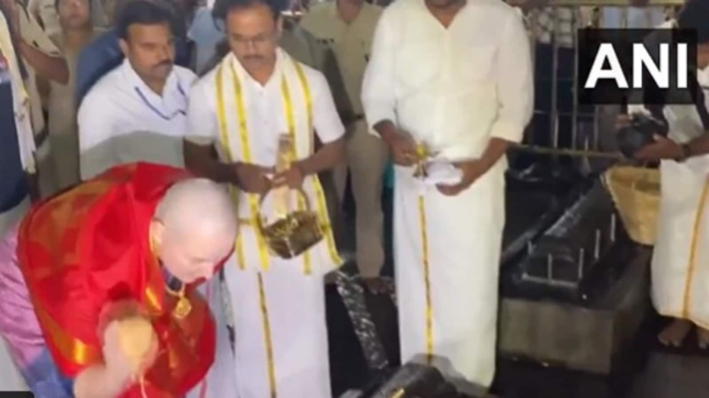 Days after son’s accident, Andhra Pradesh Dy CM Pawan Kalyan’s wife offers hair at Tirupati temple | Watch