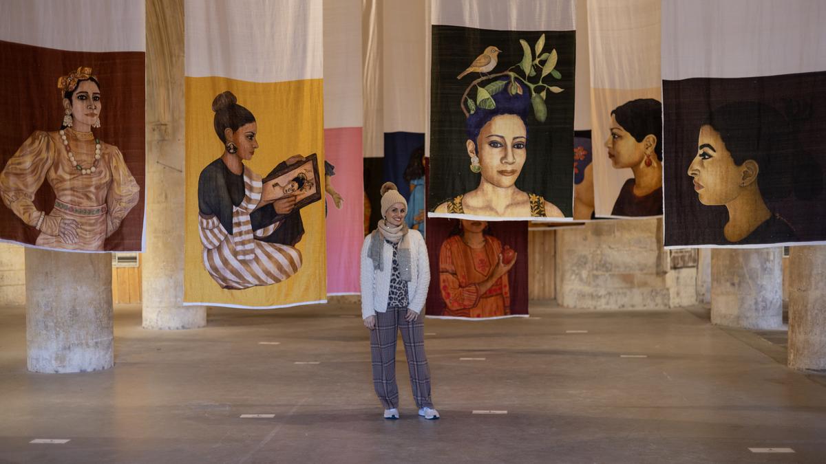 Olympe Ramakrishna’s silk portraits narrate the evolving stories of urban middle class women