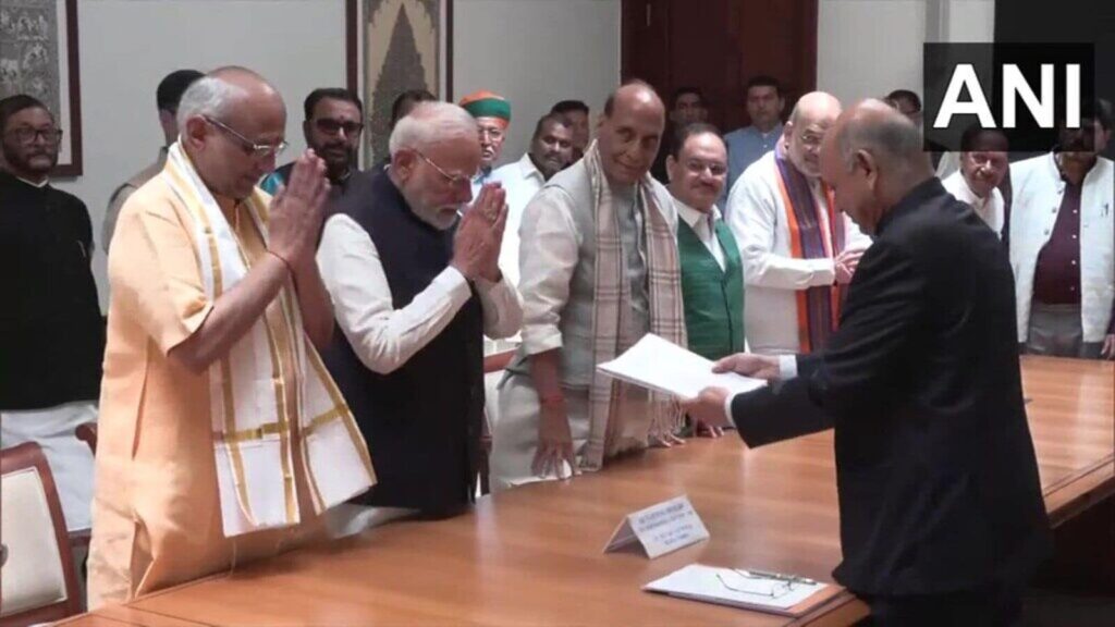CP Radhakrishnan, NDA’s VP pick, files nomination; PM Modi, Amit Shah, other ministers accompany