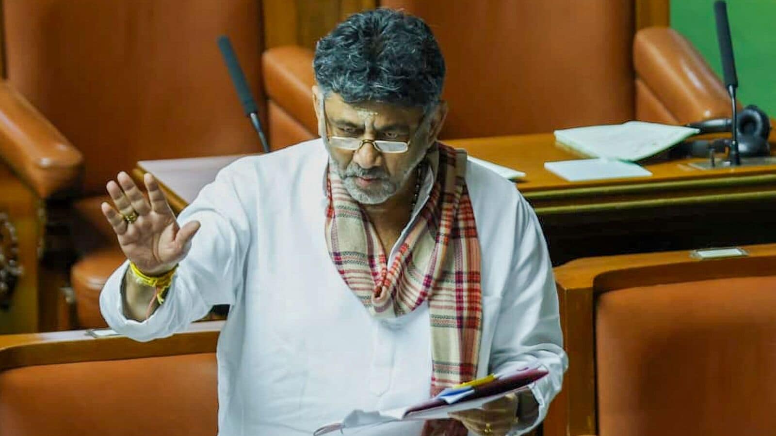 DK Shivakumar sings RSS anthem in Karnataka Assembly; clarifies, ‘I should know my opponents’: Watch