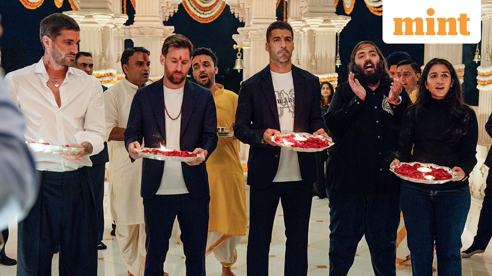 Lionel Messi chants ‘Jai Mata Di’ at Vantara with Anant Ambani, Radhika Merchant; Rodrigo de Paul watches in awe; video