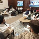 Rare bonhomie as Priyanka Gandhi attends ‘Chai Pe Charcha’ with PM Modi, Rajnath Singh