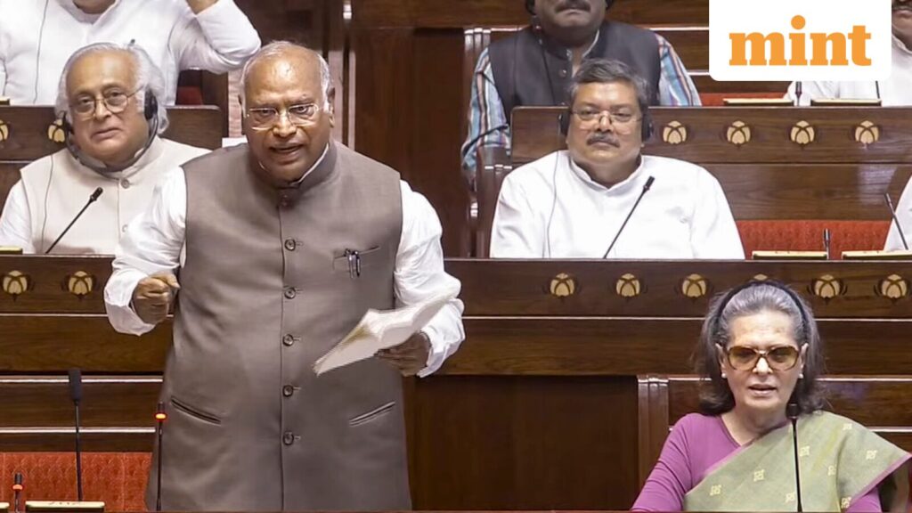 Ruckus in Rajya Sabha as Kharge invokes Manusmriti, Nadda objects – ‘disrupts peace of society’