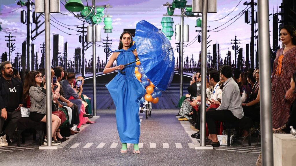 Plastic mats to a grandma’s silk swatch: the curious origins of five collections at Fashion Week