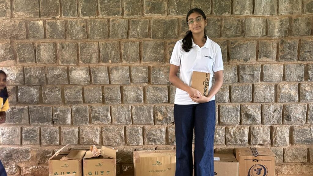 Samaira Garg’s initiative Made@gain provides notebooks to the needy