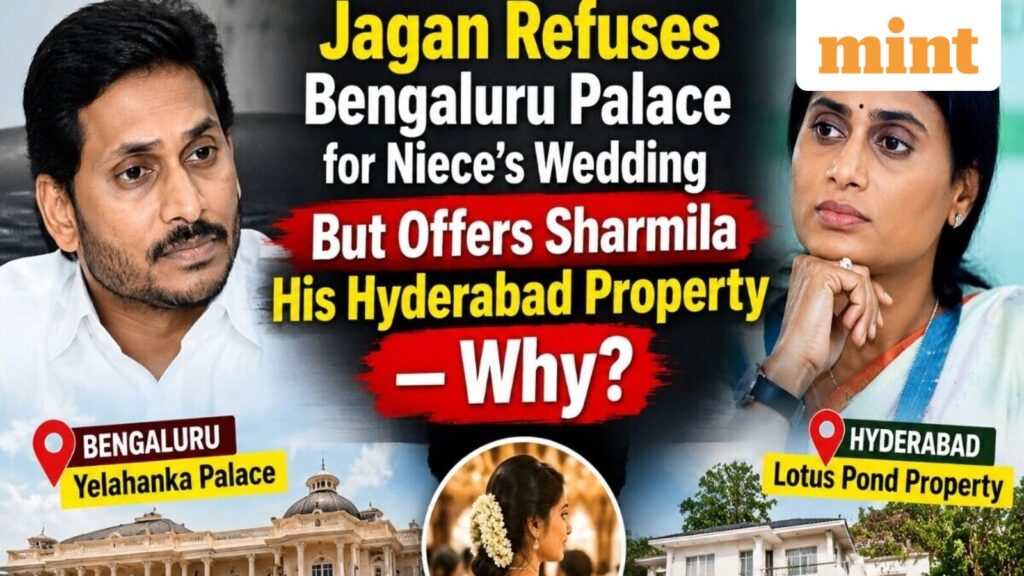 Jagan refuses Bengaluru palace for niece’s wedding but offers Sharmila his Hyderabad property — why?